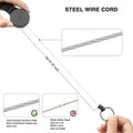 Retractable Steel Wire Carabiner Keychain
