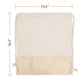 Cotton Linen Drawstring Backpack