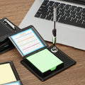 Leather Sticky Notes Holder With Pen Holder
