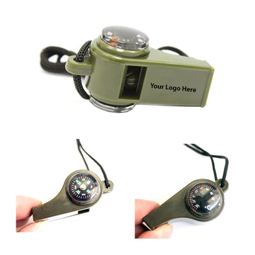 3-in-1 Whistles with Compass and Thermometer