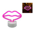Lip Shaped Led Neon Signs With Stand