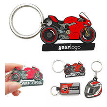 Cartoon Mini Motorcycle Pvc Soft Double-Sided Keychain