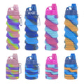 Silicone Portable Foldable Sports Bottle With Clip