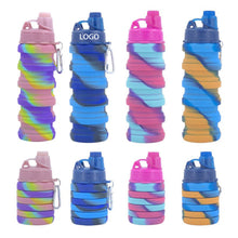 Silicone Portable Foldable Sports Bottle With Clip