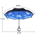 Double Canopy Inverted Reverse Upside Down Umbrellas