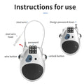 3-Stage Retractable Security Steel Cable Combination Lock