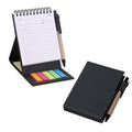 Eco Kraft Paper Spiral Notebook W/Sticky Notes & Pens