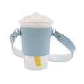 Reusable PU Leather Coffee Cup Sleeve W/ Strap