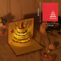 3D Pop Up Greeting Cards Led Light Happy Birthday Music Card
