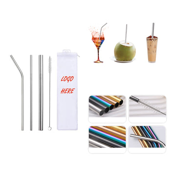Stainless Steel Reusable Straw Set