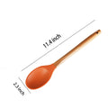 Kitchen Wooden Handle Silicone Spoon