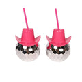 20 Oz Cowboy Hat Disco Ball Cup