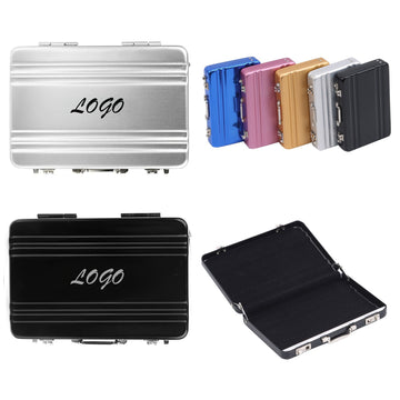 Metal Suitcase Shaped Business Card Holder