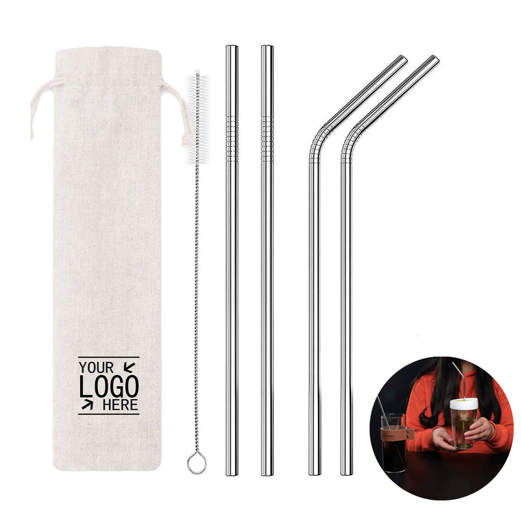 Stainless Steel Straws With Cleaning Brush