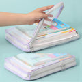 Large-Opening Mesh Zipper Student Pencil Case