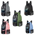 Swim Bag Mesh Drawstring Backpack With Wet Pocket
