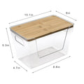 Stackable Storage With Bamboo Top
