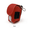 Portable Waist-Hung PU Leather Golf Ball Pouch