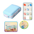 Folding Flip Lid 3-layer 8-compartment Pill Box