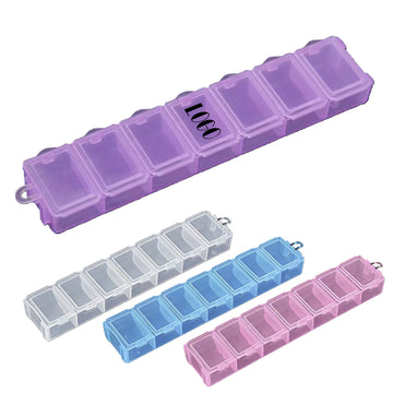 Seven-Compartment Transparent Pill Case