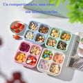 Wheat Straw Stackable Lunch Boxes With 4 Compartments