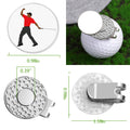 1.18" Magnetic Golf Hat Clip, Silver Custom Logo Plate