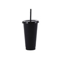 Lidded Plastic Tumbler With Straw
