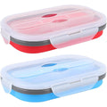 800Ml Folding Silicone Portable Lunch Box With Tableware