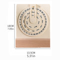 Wooden Perpetual Calendar With Disc Display For Desk