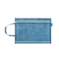 A4 Zipper Nylon Mesh Double Layer Document Folder File Bag