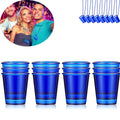 Colorful Shot Glasses On Beaded Necklaces For Parties 2 Oz