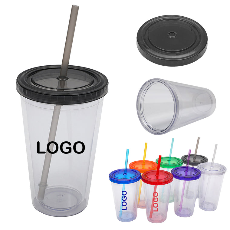 Plastic Cup With Straw