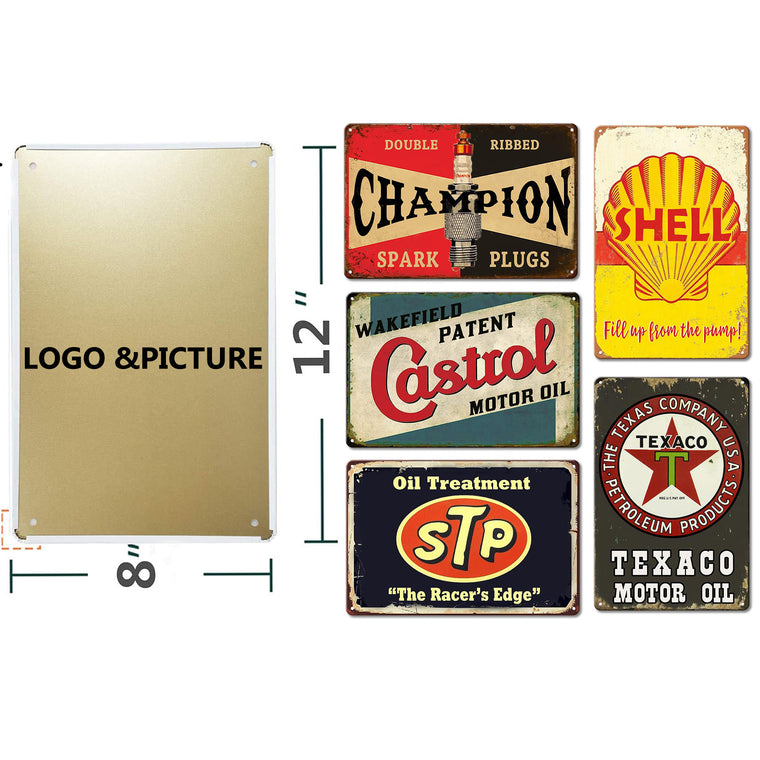Retro Aluminum-Iron Sheet Wall Decorative Poster & Mural