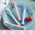 3 In 1 Wheat Straw Flatware Set