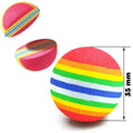 Custom 1 3/8" Rainbow Pet Toy Soft EVA Foam Ball