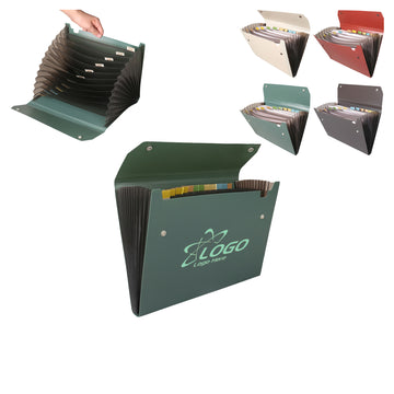 12-Pocket Accordion File Folder – Double Snap Closure
