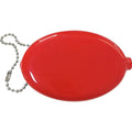 Oval Sof-Touch Squeeze Coin Purse Keyring