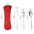 Reusable Flatware Sets Knife Fork Spoon With Carrying Case