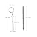 Stainless Steel Retractable Pen w/Keychain