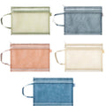 A4 Zipper Nylon Mesh Double Layer Document Folder File Bag