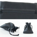 Pu Leather Black Drawstring Pocket