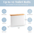 Toilet Paper Storage Holder Foldable With Lid