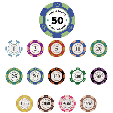 Crown Clay Poker Chips - Custom Logo for Casino