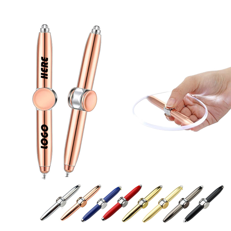 Metal Fidget Spinner Pen With LED Light