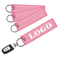 Pink Embroidery Aviation Flight Keychain