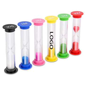 6 Pcs Colorful Hourglass Sand Clock Timers Set