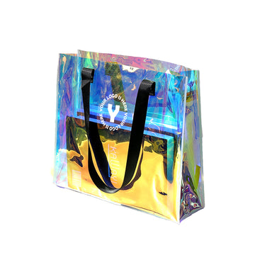 Rainbow Hologram Shopping Tote Bag