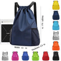 Wide Shoulder Strap String Bag With Mesh Pockets