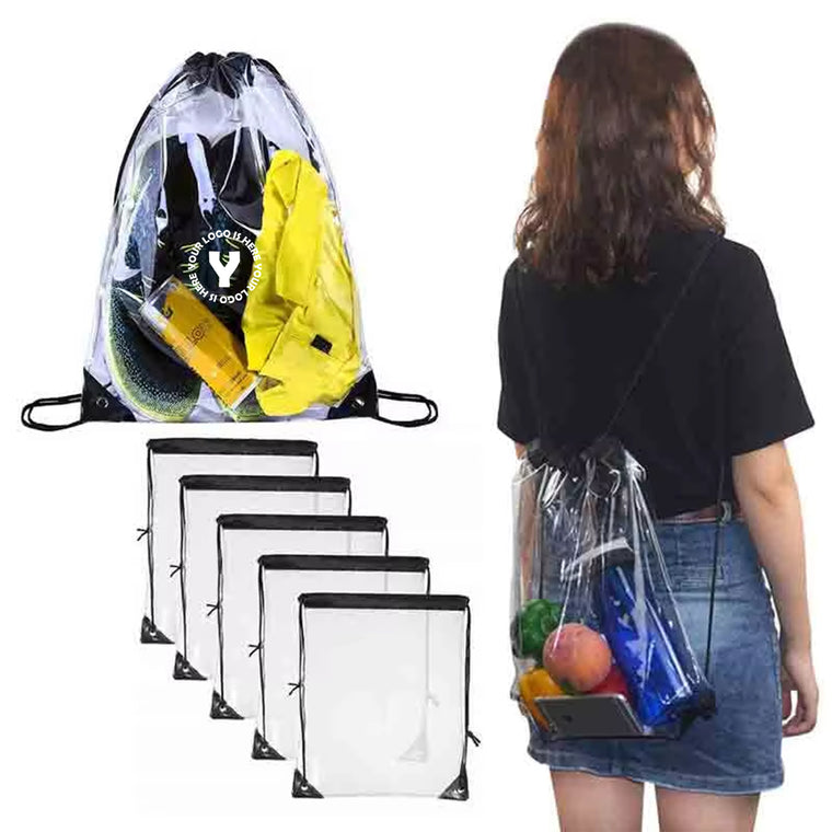 Pvc Clear Drawstring Bags Stadium Approved