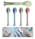 3 In 1 Wheat Straw Flatware Set